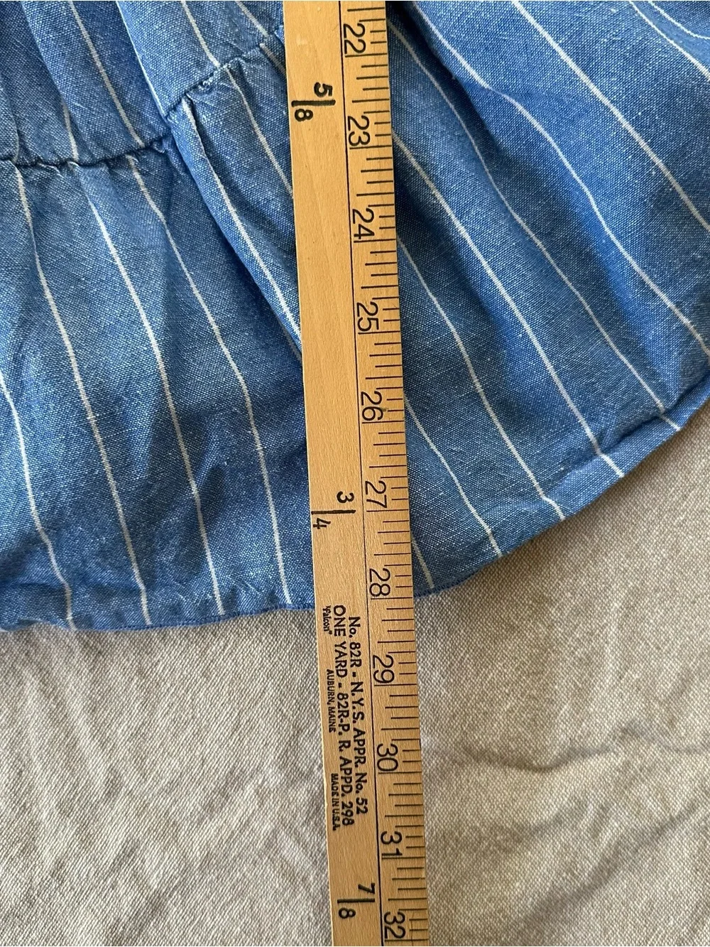 Stradivarius Corset Striped Mini Linen Cotton Blend Coastal Dress - Picture 9 of 13